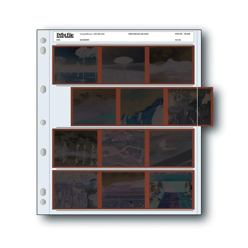 PrintFile 120-4UB Negative Sleeves 120 Film - 100 Pack