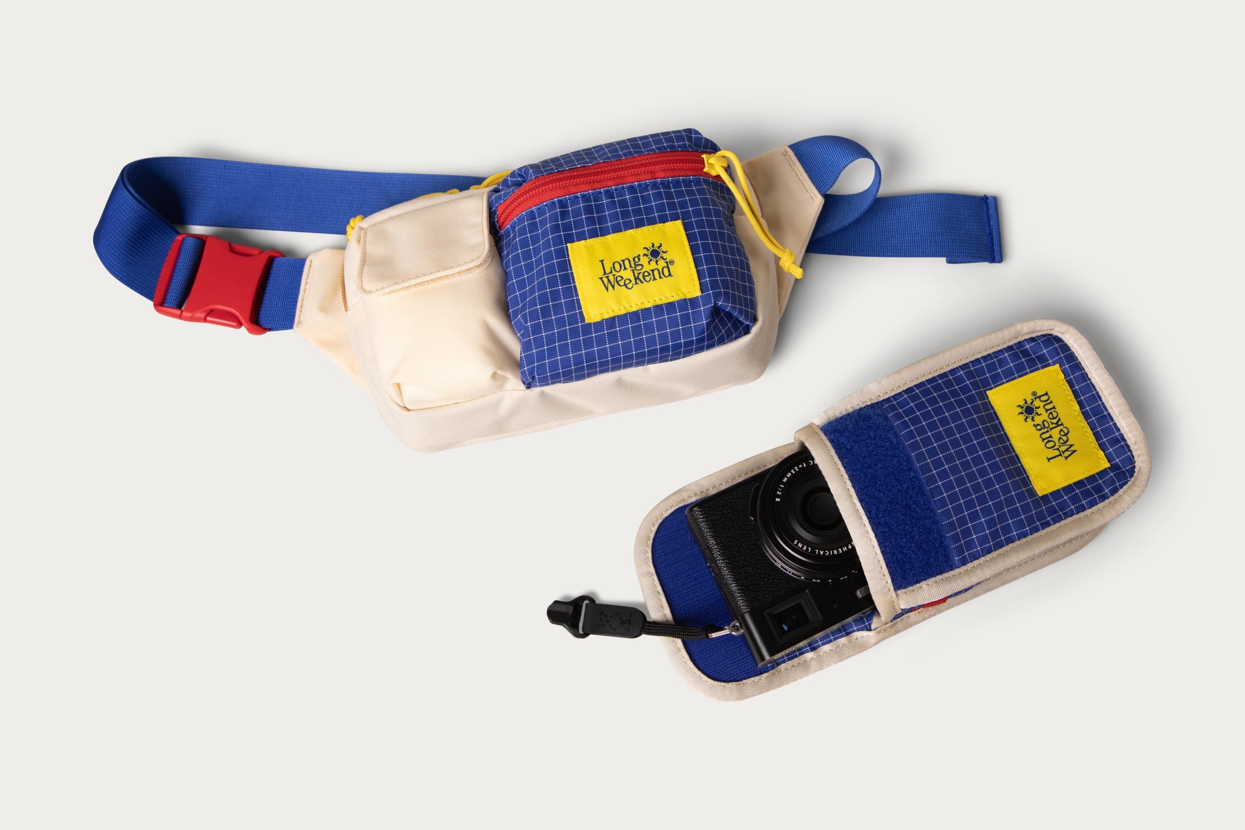 Camera Pouch - Cream Multi