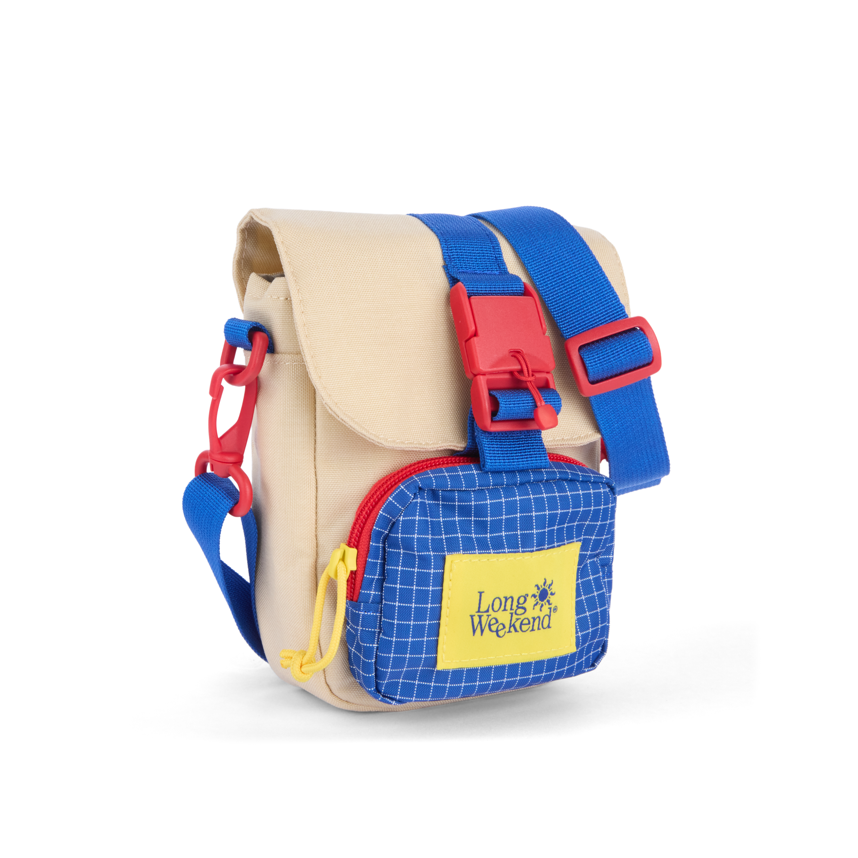 Long Weekend Crossbody Camera Pouch - Crème Multi