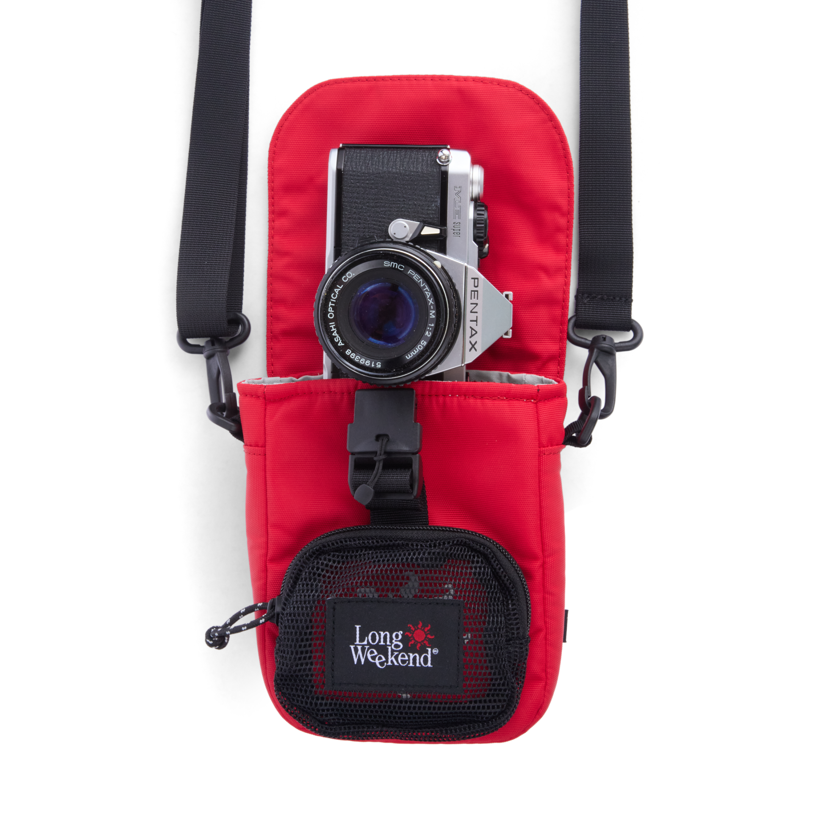 Long Weekend Crossbody Camera Pouch - Red
