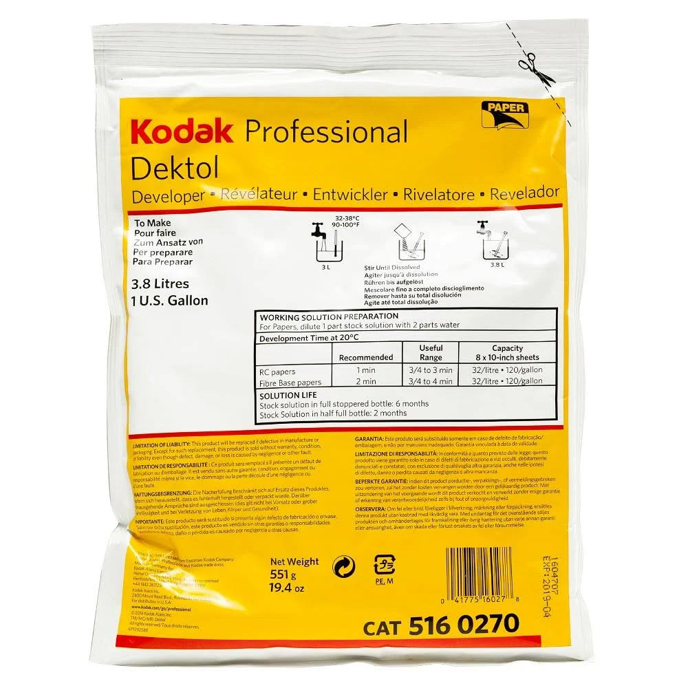 Kodak Dektol Paper Developer - Makes 3.8L
