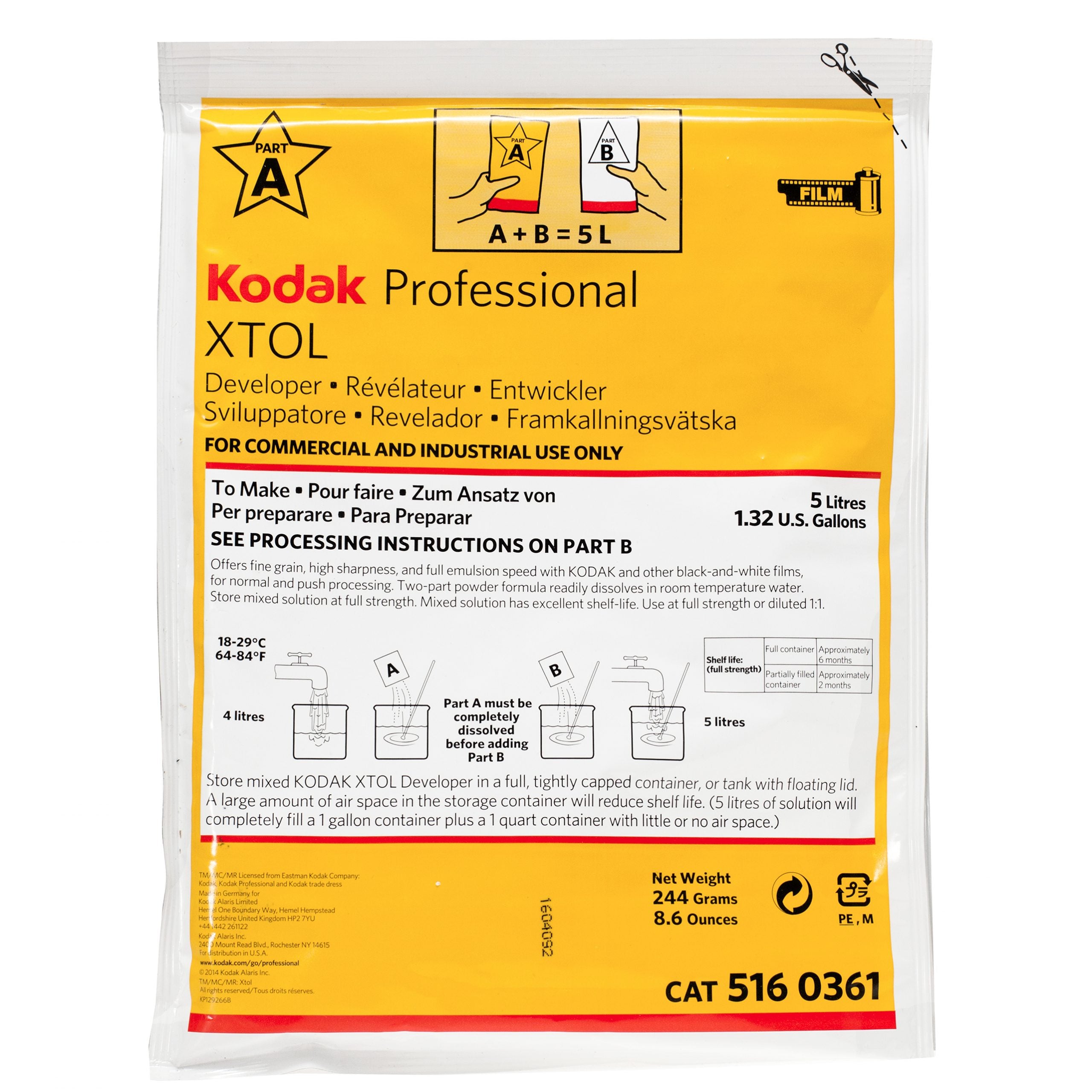 Kodak XTOL Black & White Developer (Makes 5L)