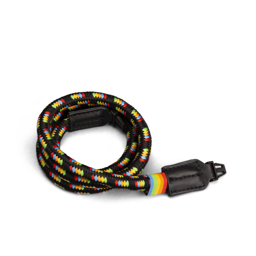 Polaroid Round Camera Strap - Black Rainbow
