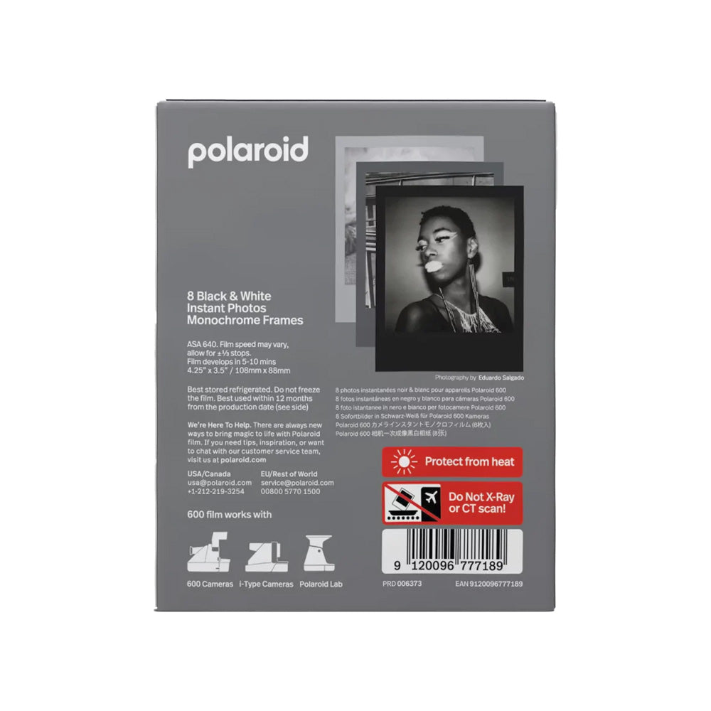 Polaroid 600 Monochrome Frames Black & White Film (SHORT DATED)