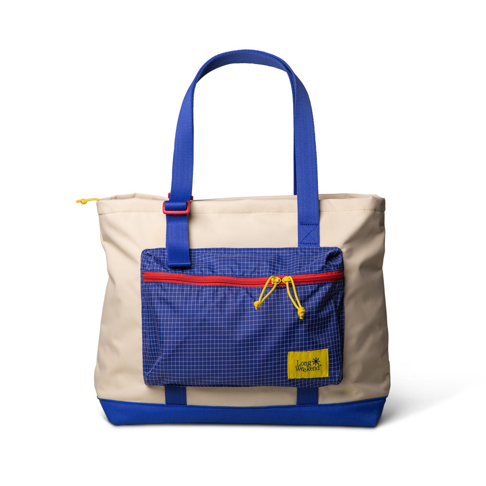 Logan's Long Weekend Bag - Belhaven Blue Ticking Stripe with Lake Worth Yellow main image 1
