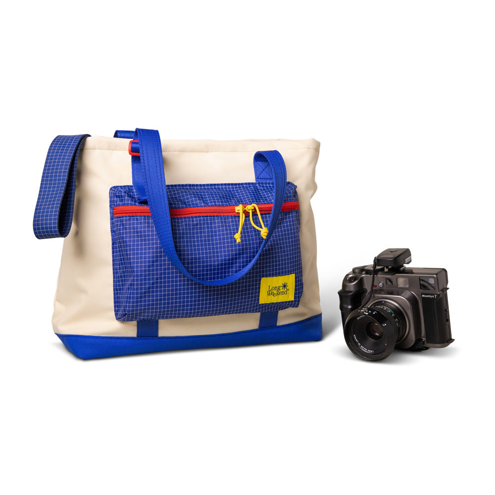 Long Weekend Beacon Tote Bag - Creme-Multi