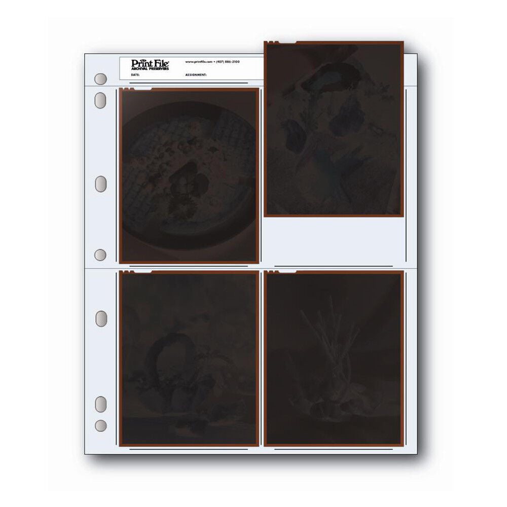 PrintFile 45-4B Negative Sleeves for 4x5 Film - 25 Pack