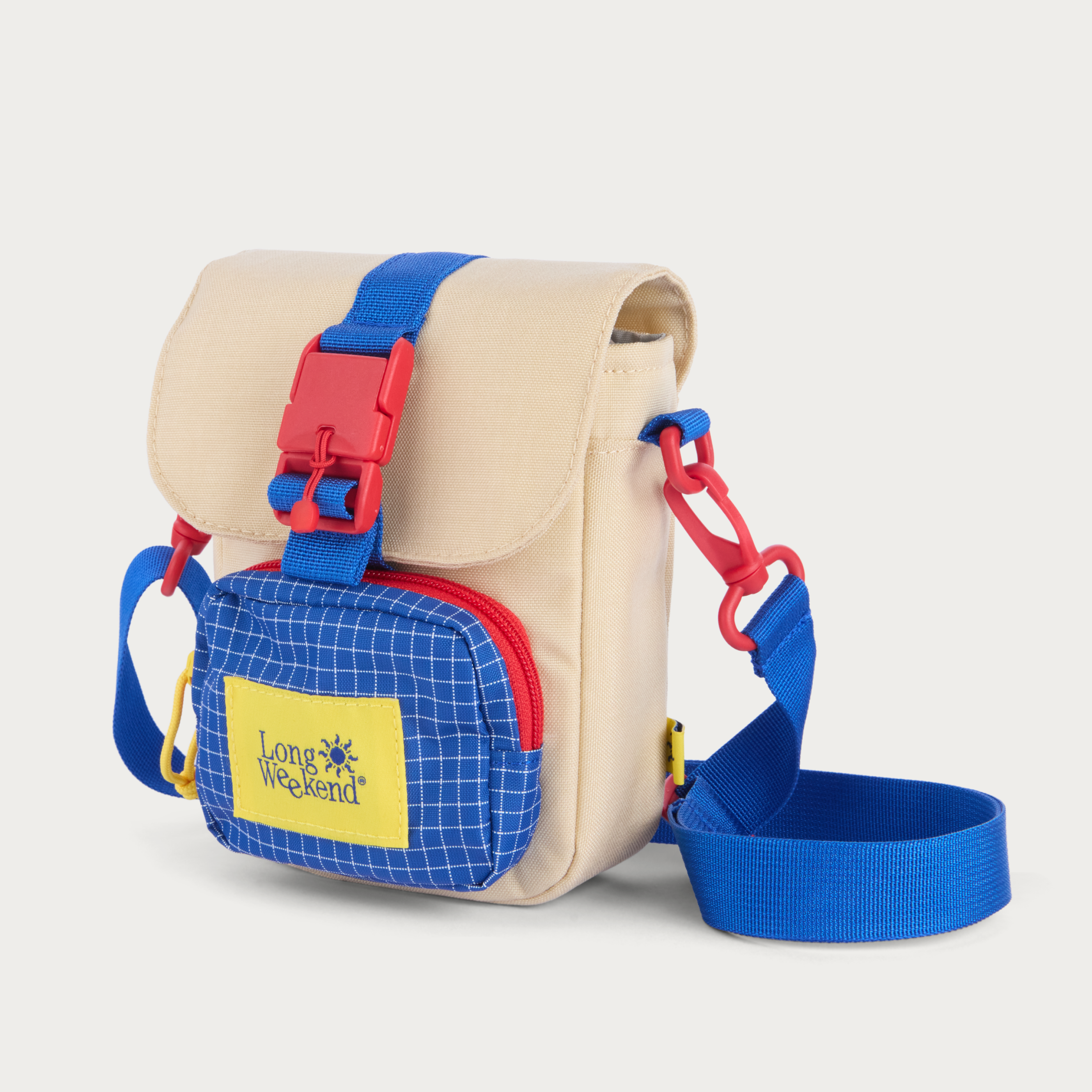 Long Weekend Crossbody Camera Pouch - Crème Multi