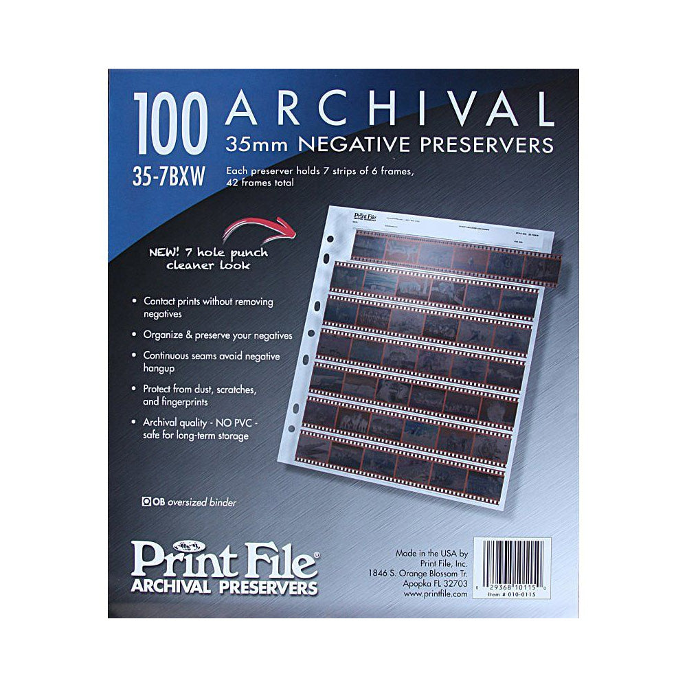 100 Archival Print File 35-7BXW フィルムファイル Print File Archival Negative Sleeves 35-7BXW – Beau Photo